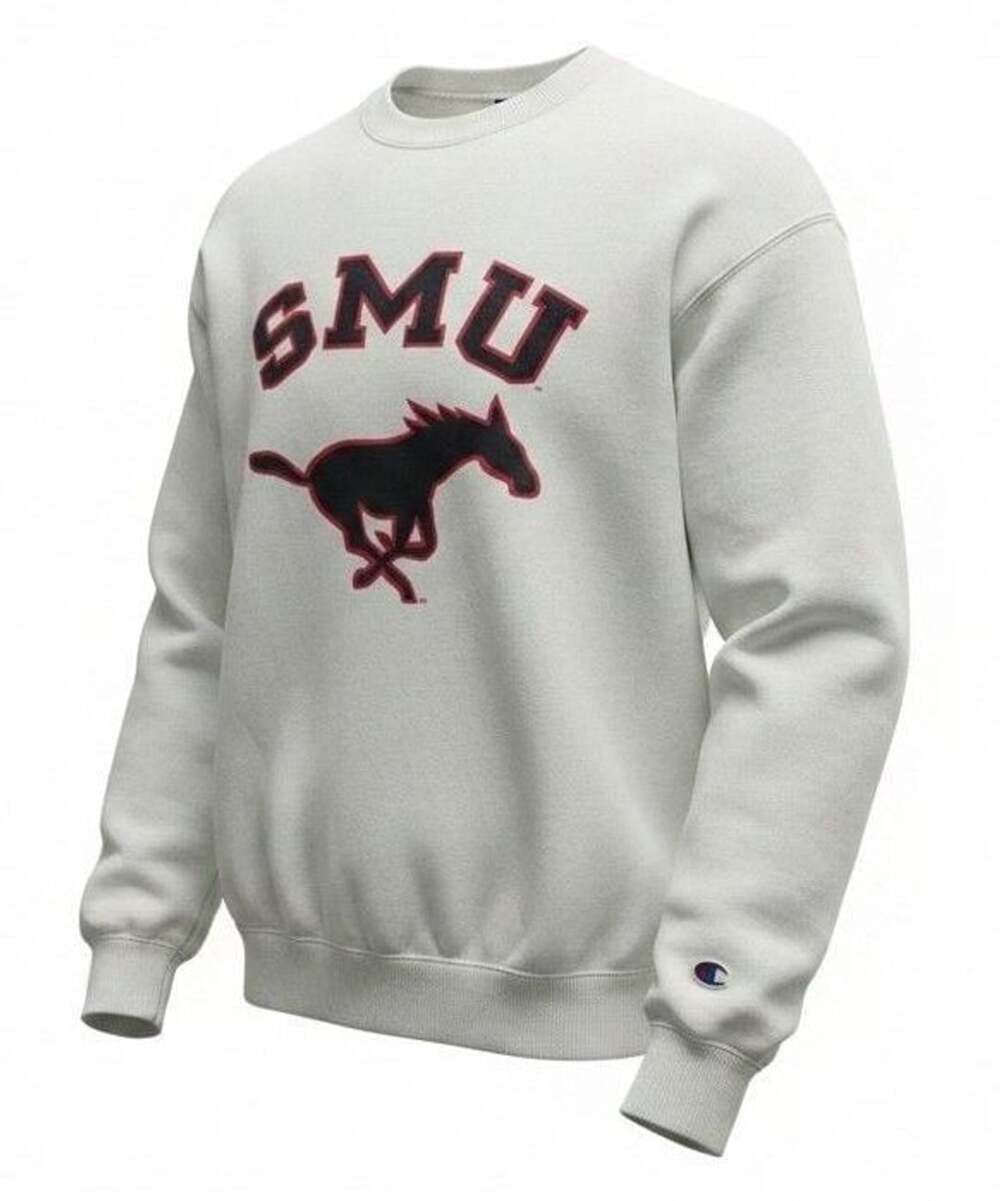 Champion SMU Mustangs Arch Over Logo Pullover Sweatshirt